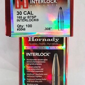 Hornady Interlock 30 Cal. (.308) BTSP 165 gr. #3045