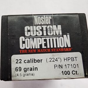 22 Caliber 69gr HPBT Custom Competition #17101